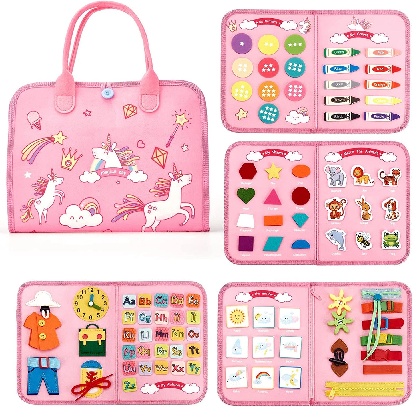 Montessori Busy Board for Toddlers - Travel & Learning