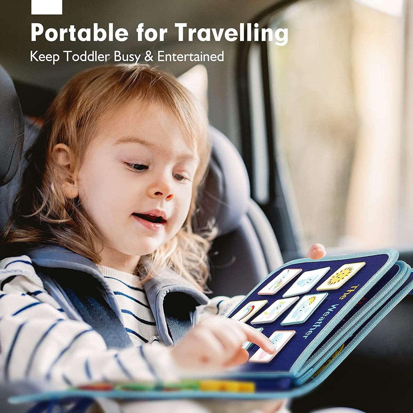 Montessori Busy Board for Toddlers - Travel & Learning