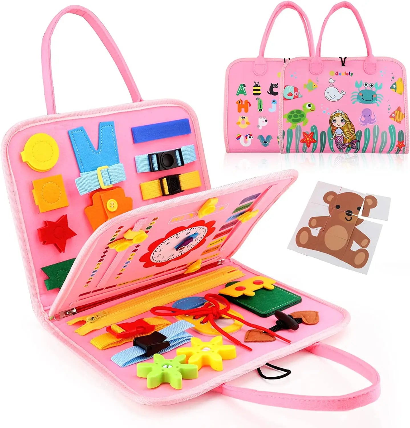 Montessori Busy Board for Toddlers - Travel & Learning