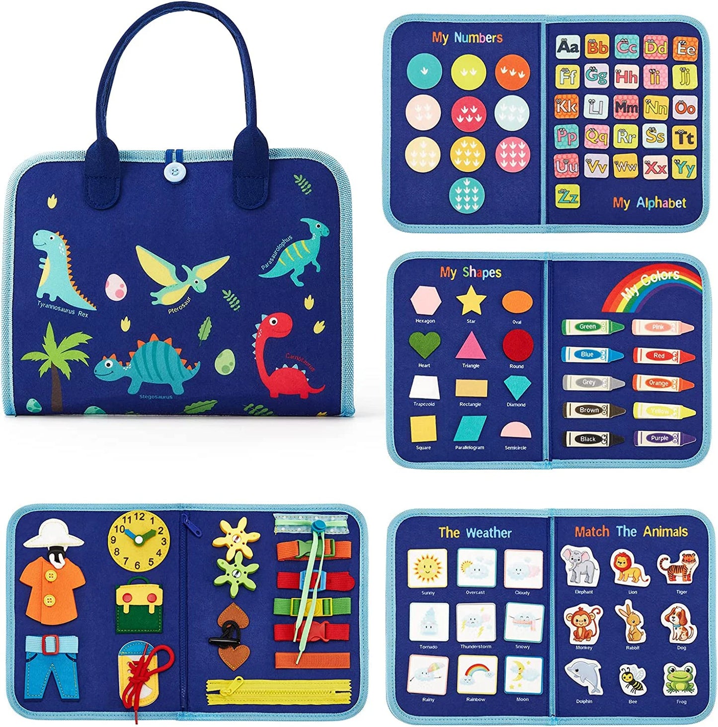 Montessori Busy Board for Toddlers - Travel & Learning