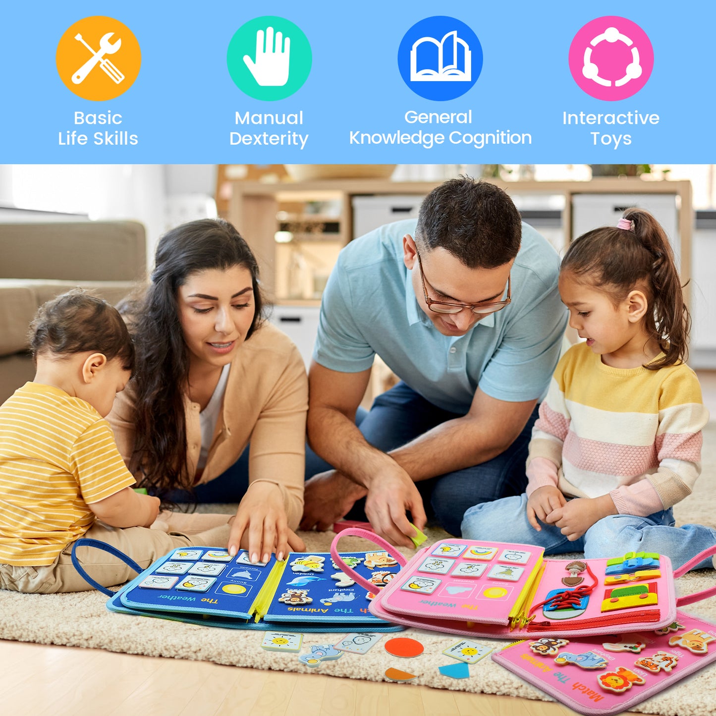 Montessori Busy Board for Toddlers - Travel & Learning